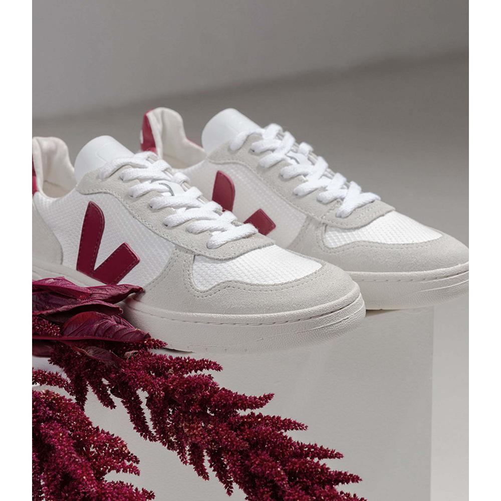 Veja V-10 B-MESH Tenisky Panske White/Red | SK 330XYU